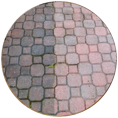 Color pavers cleaning